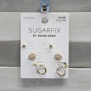 Gold Micro Stud Earring Set 3pc - Gold | SUGARFIX by BaubleBar